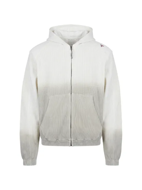 ROA Bee gradient waffle-knit hoodie