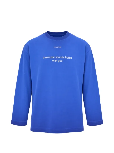 FLÂNEUR With You slogan-print long-sleeve T-shirt
