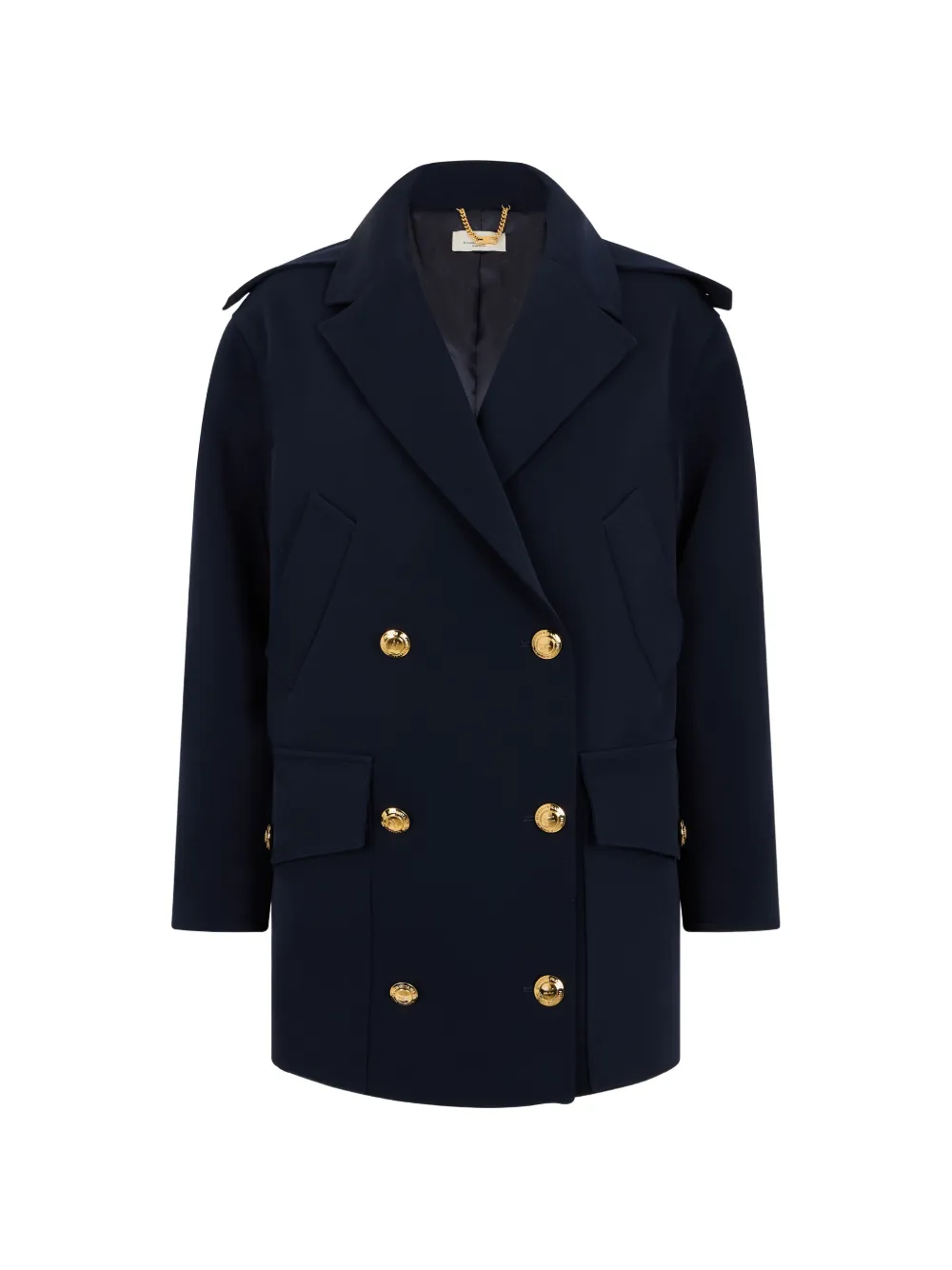 Elisabetta Franchi peacoat in scuba-fabric - Blau