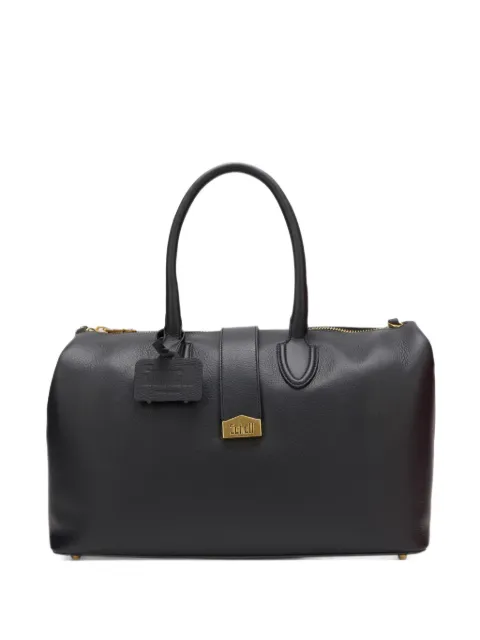 SCHELL  logo-plaque leather tote bag