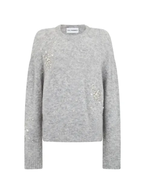 DES PHEMMES embellished knitted sweater