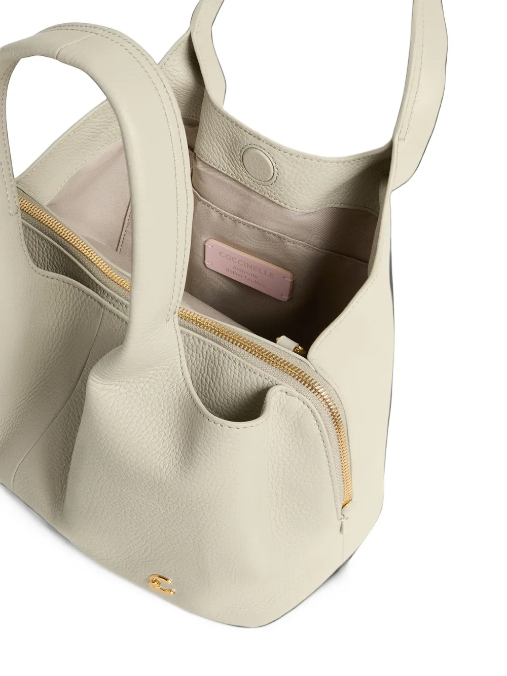 Coccinelle Nell leren shopper Wit