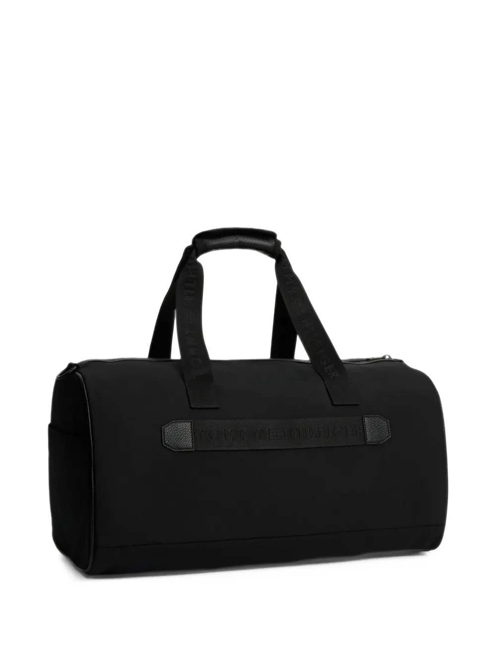 Tommy Hilfiger logo-tape duffle bag Zwart
