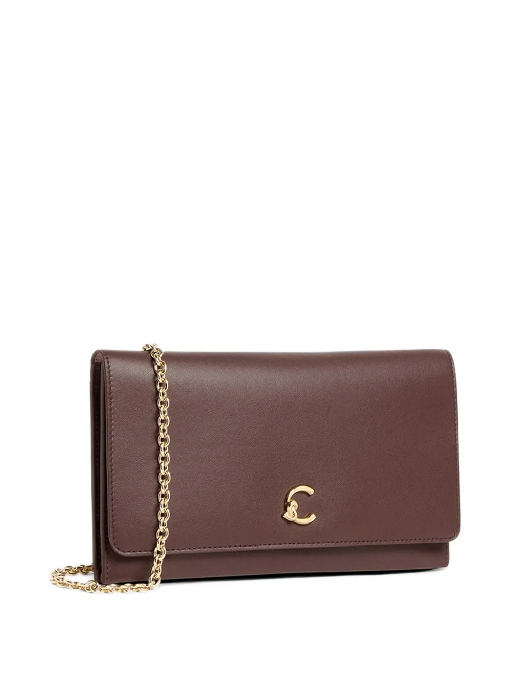Coccinelle C-Me Light schoudertas met ketting en logo-plakkaat Bruin