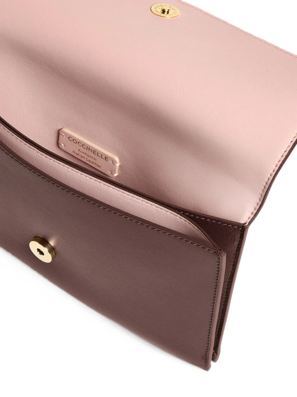 Coccinelle C-Me Light schoudertas met ketting en logo-plakkaat Bruin
