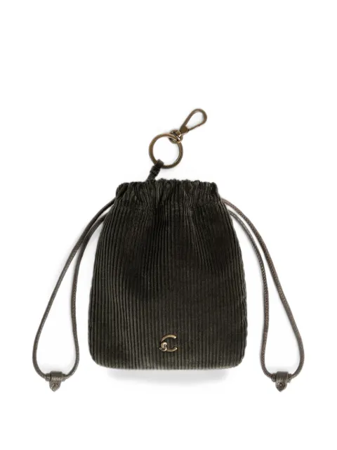Coccinelle C-ME corduroy drawstring pouch