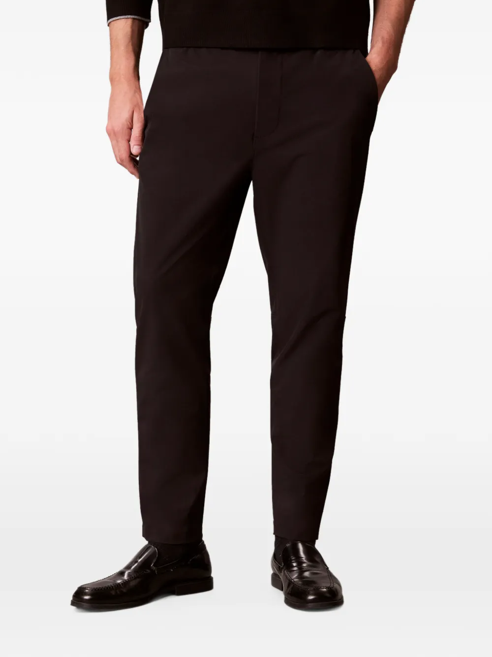 Calvin Klein elasticated-waistband trousers Zwart