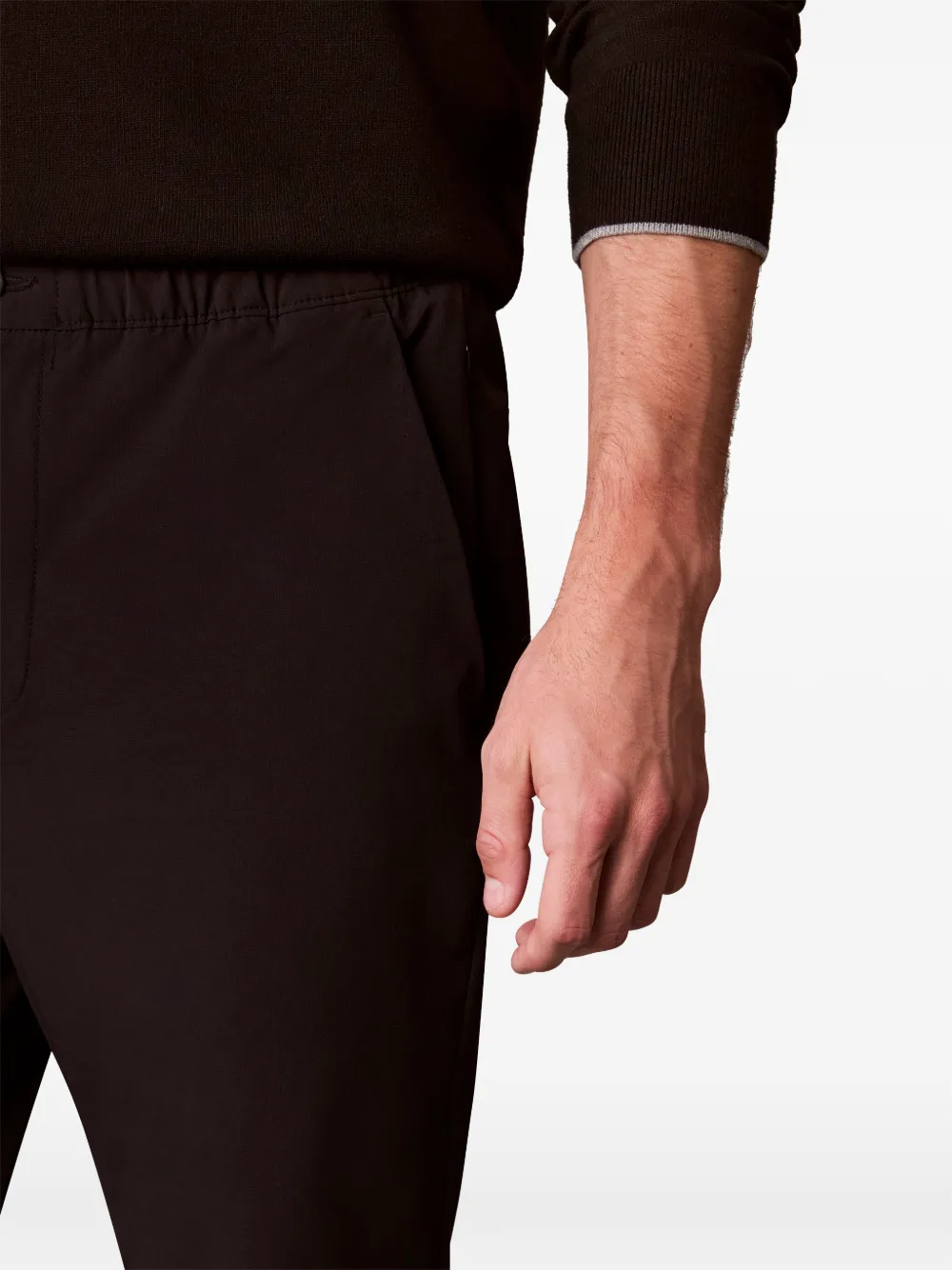 Calvin Klein elasticated-waistband trousers Zwart