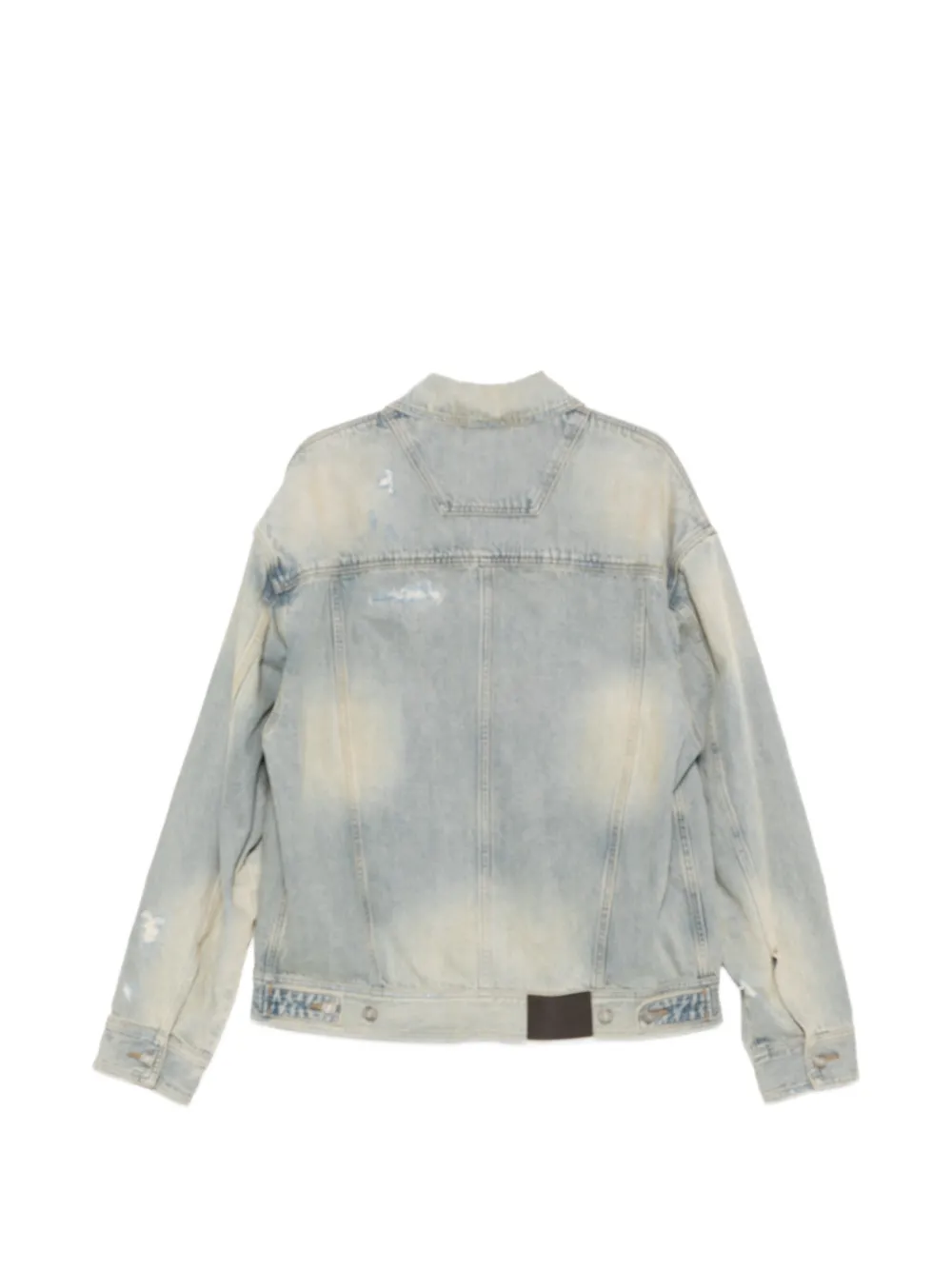 Juun.J distressed-effect denim jacket Blauw