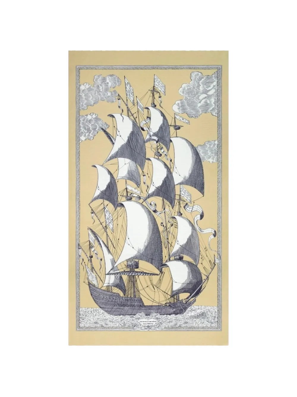Inoui Editions Fouta wikkelrok met franje en grafische print Beige