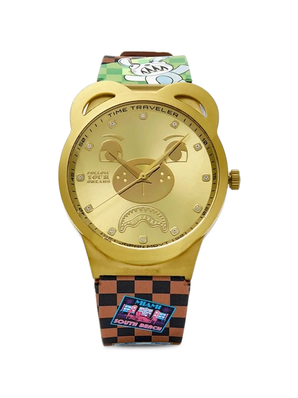 Sprayground Global Mogul bear-shape watch - Gold