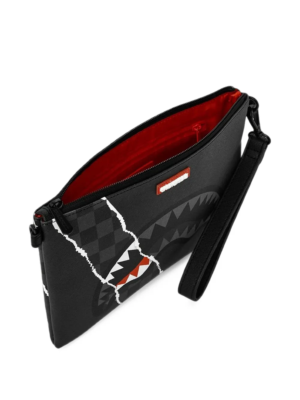 Sprayground Shark Slash clutches Zwart