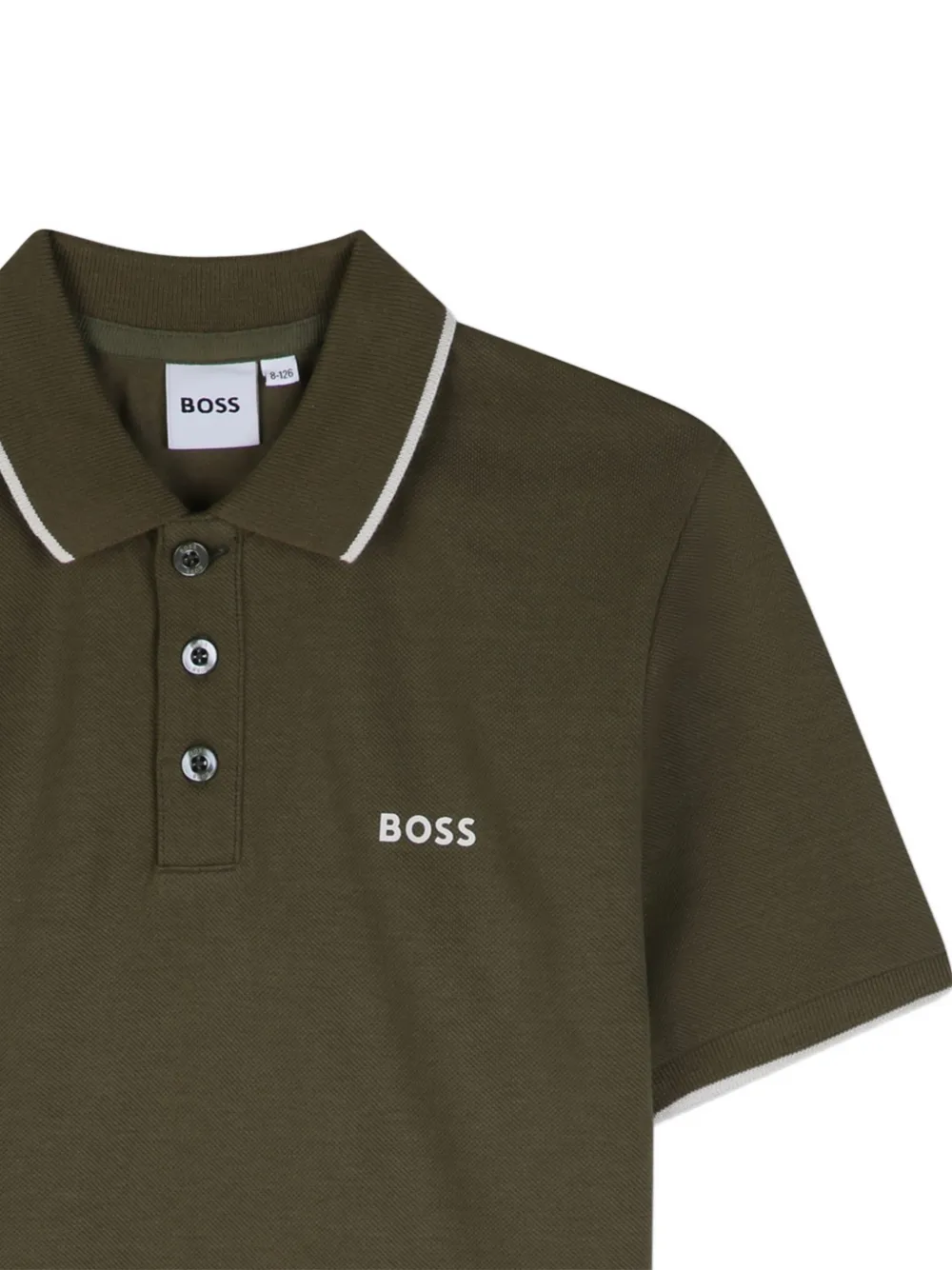 BOSS Kidswear Poloshirt met logoprint Groen