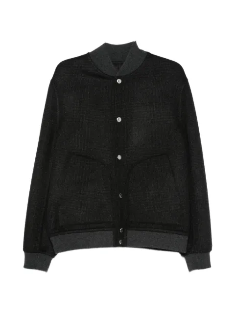 Brunello Cucinelli check-pattern reversible bomber jacket