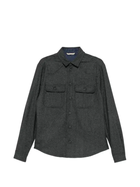 Tintoria Mattei herringbone western-yoke shirt