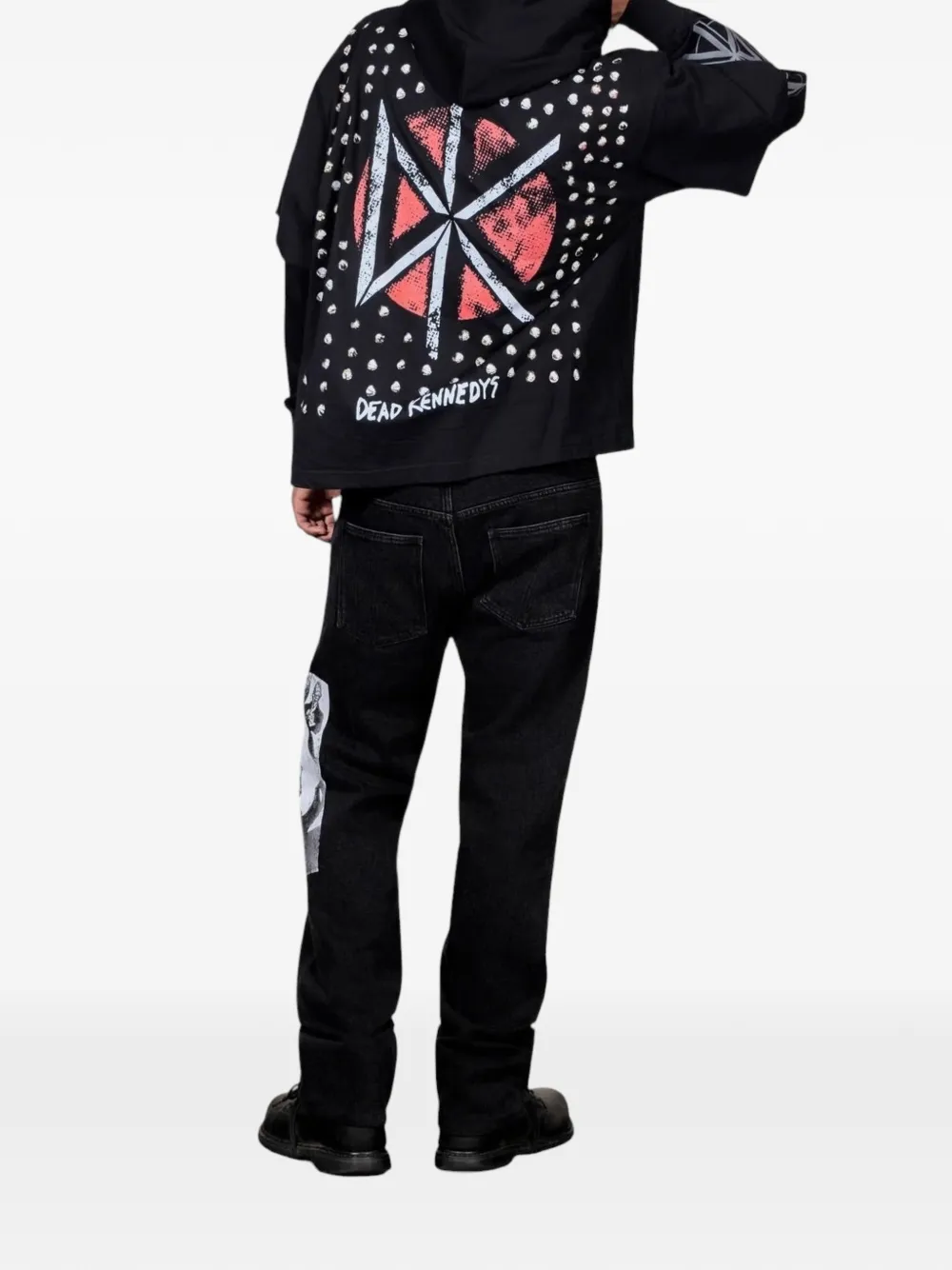 Pleasures Kennedys gelaagde hoodie Zwart