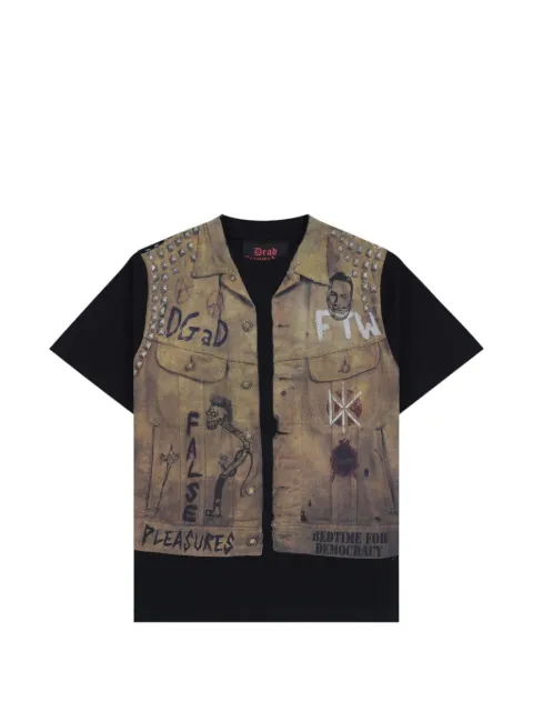 Pleasures vest-print heavyweight T-shirt
