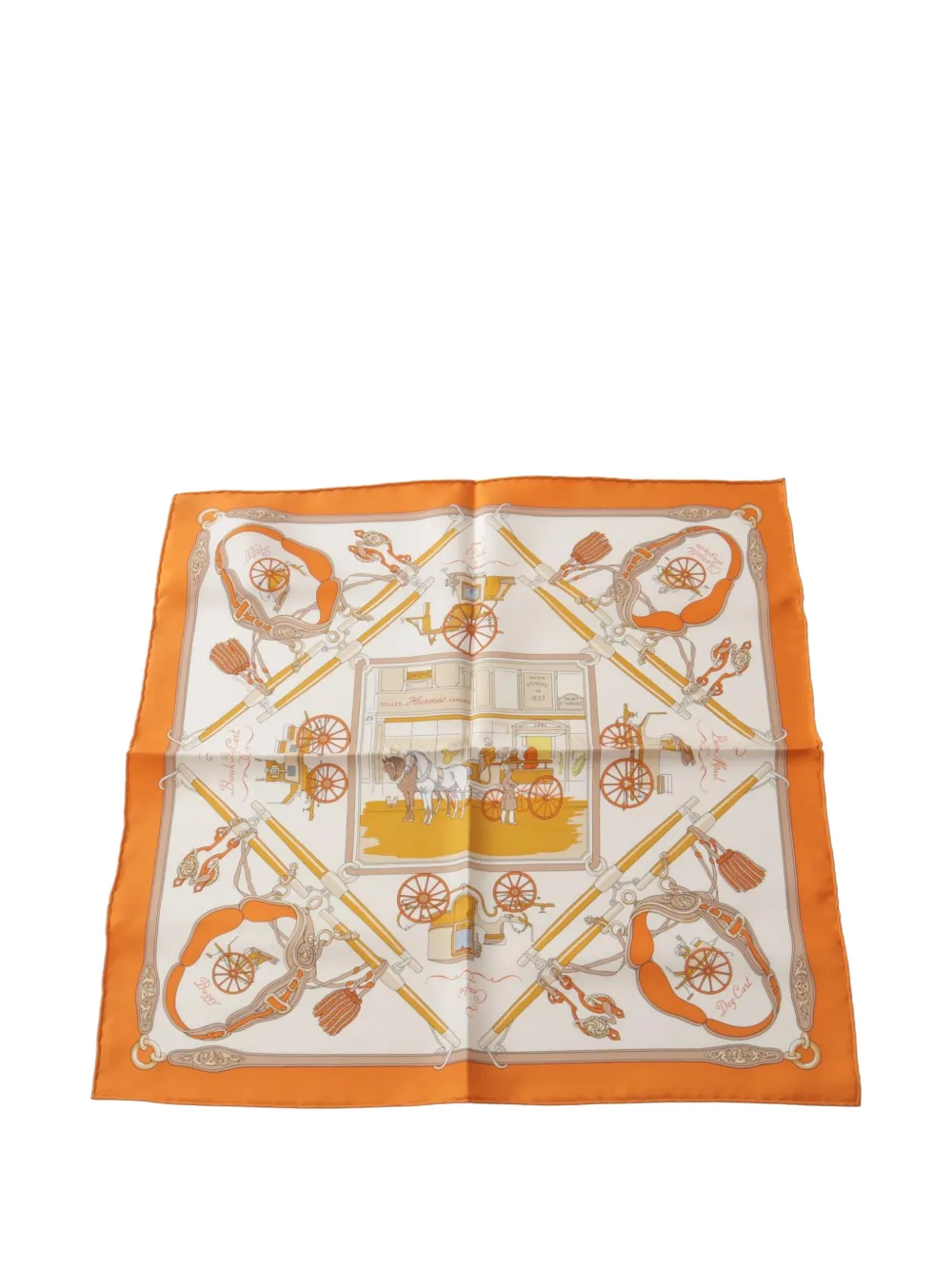 Hermès Pre-Owned 2010s 40 Petit Carré Palonniers scarf - Weiß