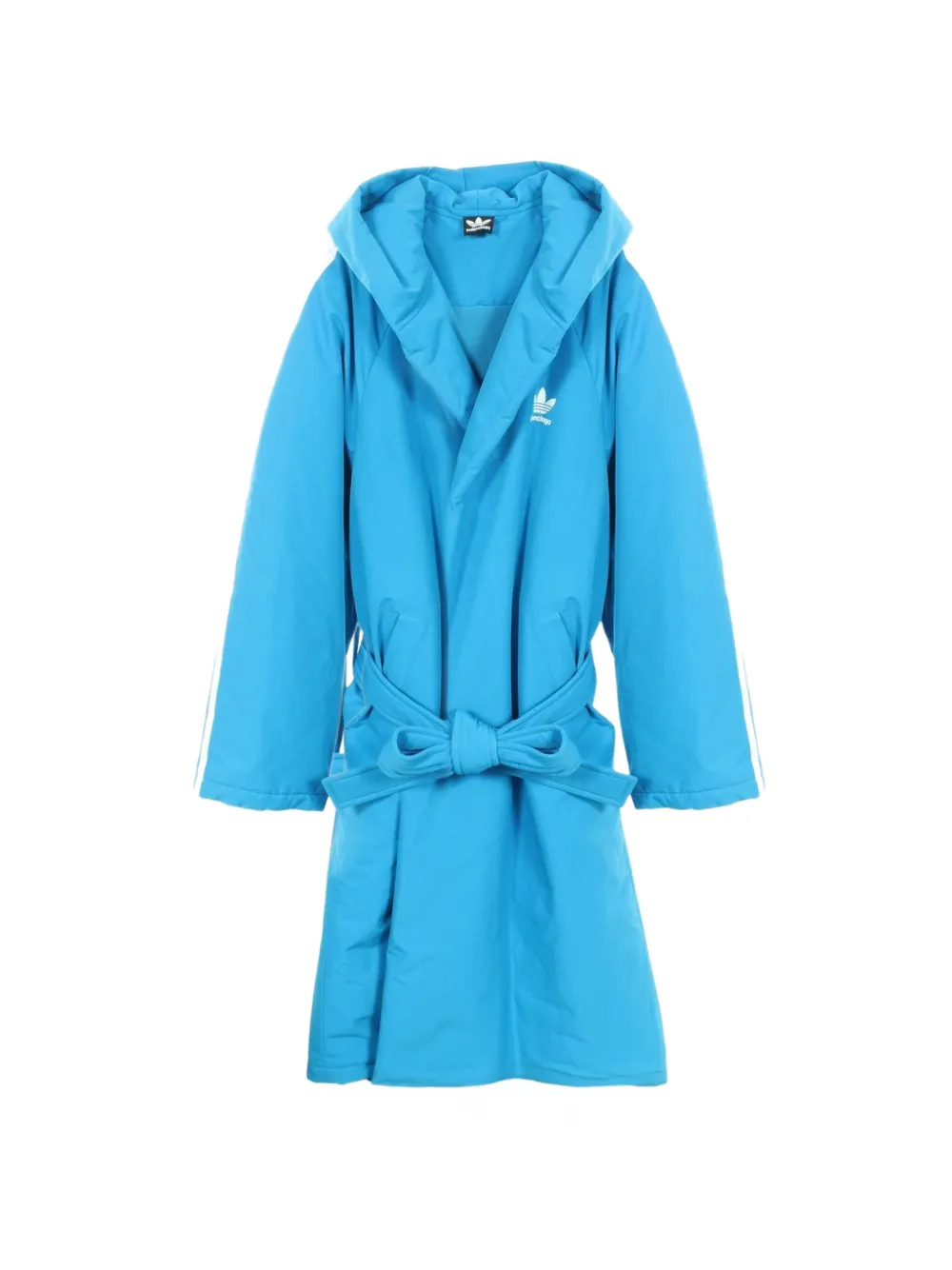 Balenciaga Pre-Owned x adidas 2010s Trefoil hooded coat - Blau