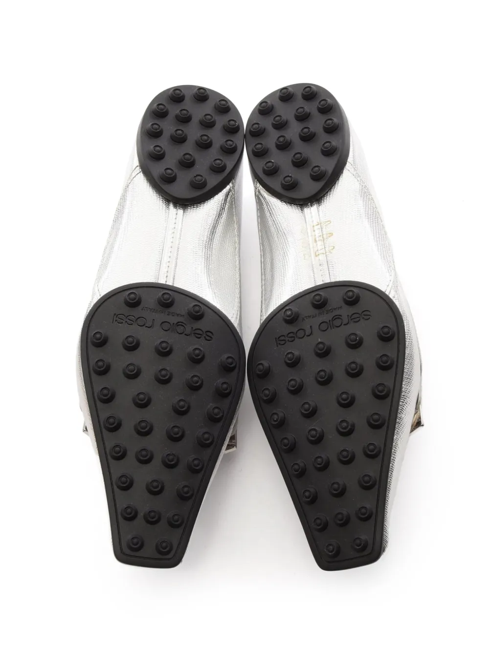 Sergio Rossi Vintage mocassins SR Twenty à boucle (années 2020) - Argent Sergio Rossi Vintage mocassins SR Twenty à boucle (années 2020) - Argent