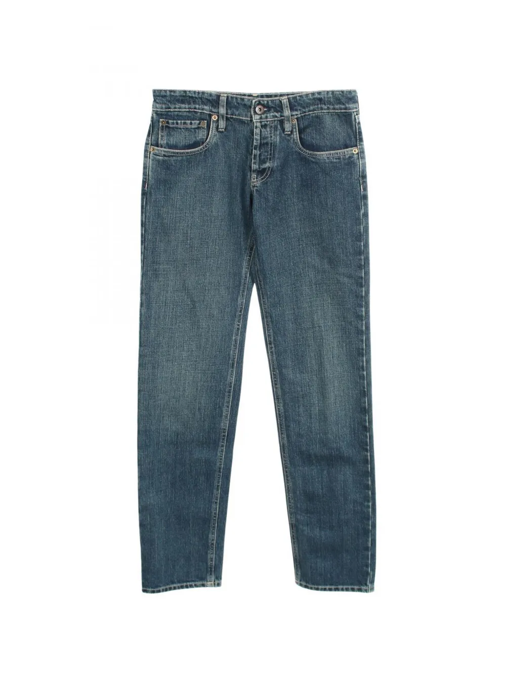 Miu Miu Pre-Owned 2010s logo-patch jeans - Blu