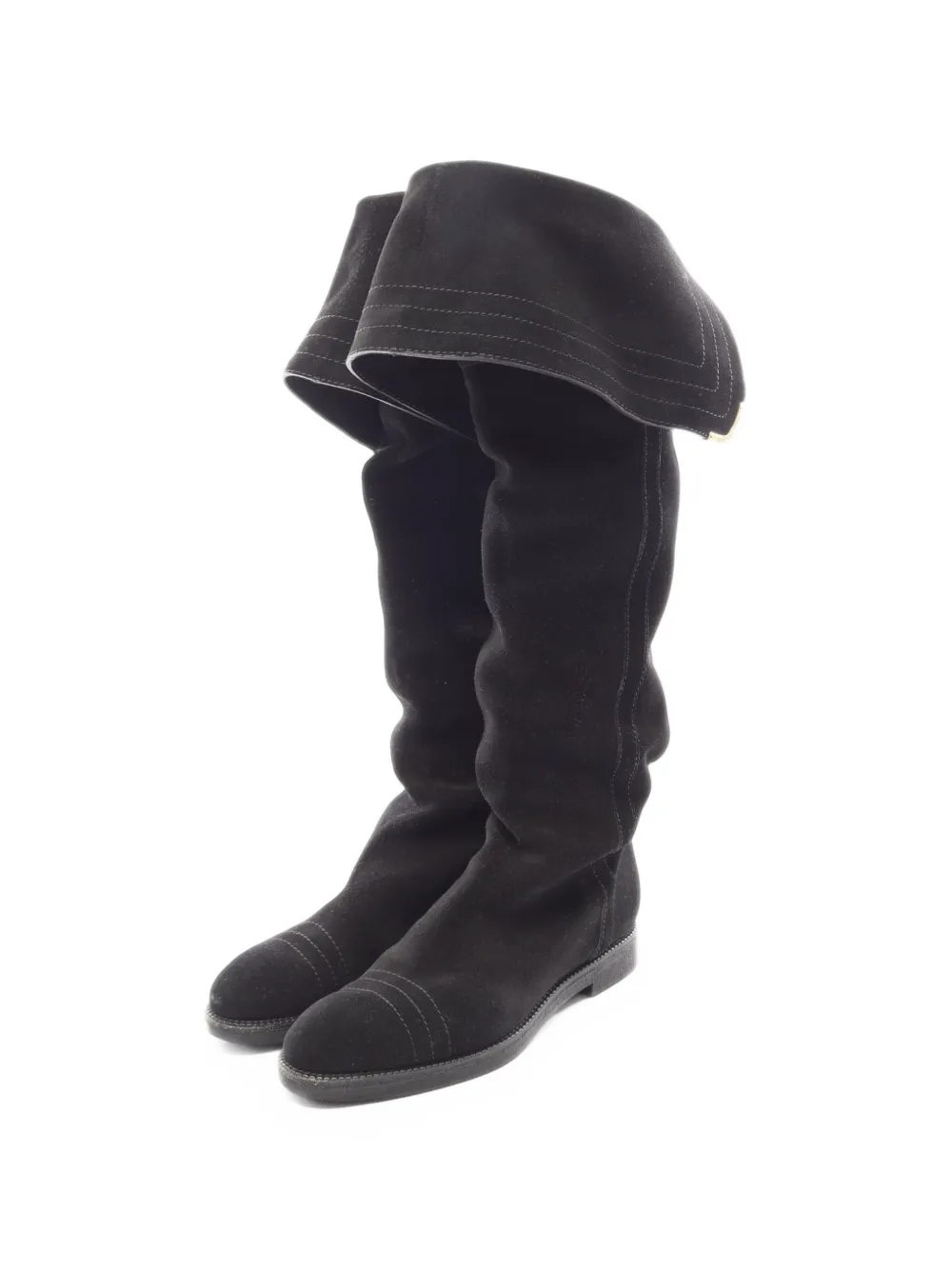 Louis Vuitton Pre-Owned bottes en daim (2011) - Noir Louis Vuitton Pre-Owned bottes en daim (2011) - Noir
