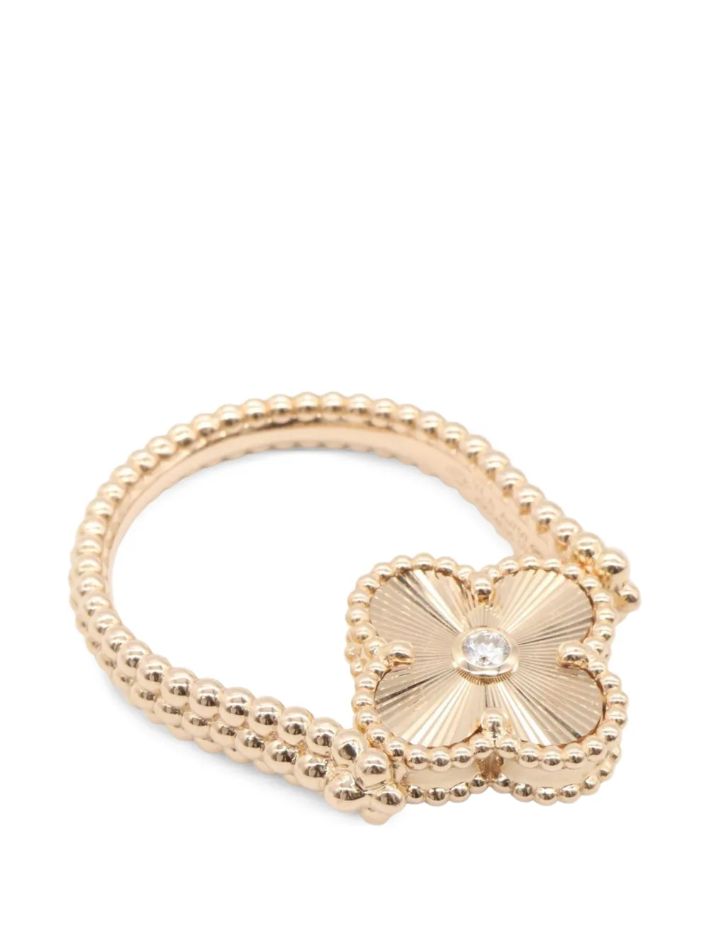 Van Cleef & Arpels Pre-Owned 2010s Alhambra reversible diamond ring - Oro