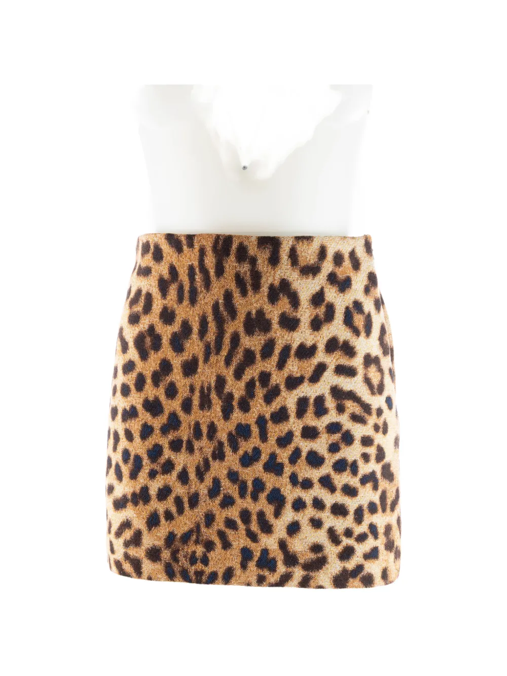 Federica Bonifaci leopard-print mini skirt - Tons neutres