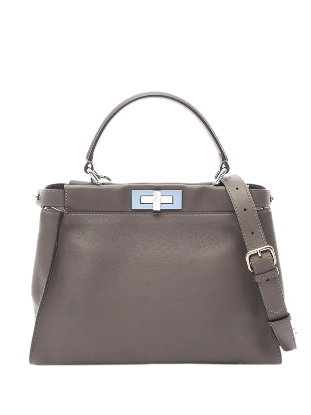 Fendi Pre-Owned 2010-2026 Medium Leather Peekaboo Iconic satchel - Grau