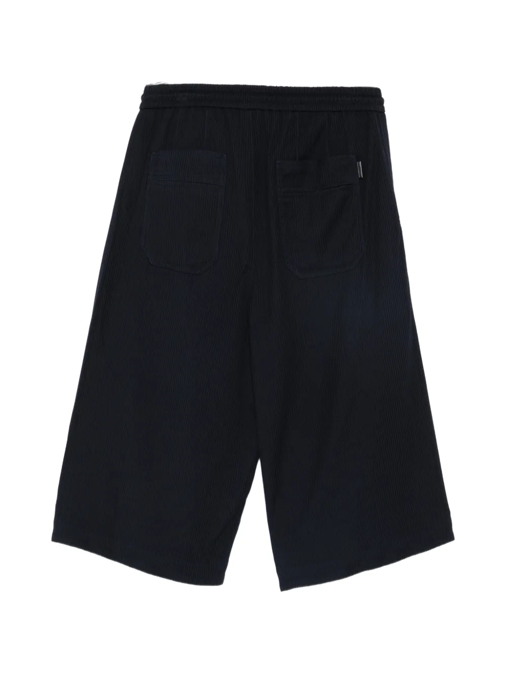 Juun.J ribbed drawstring-waist trousers Blauw
