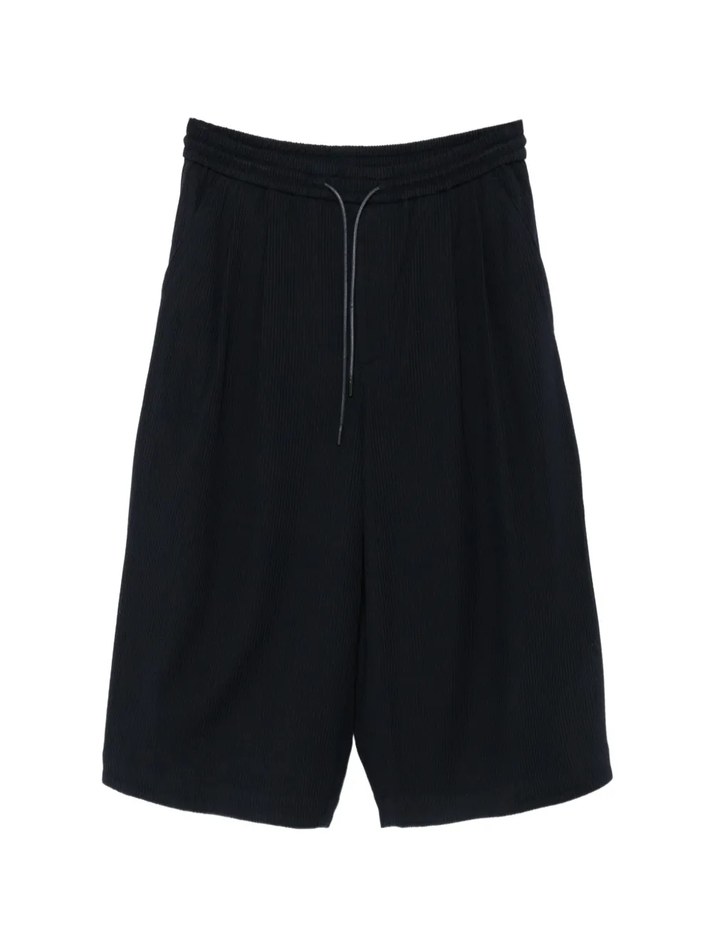 Juun.J ribbed drawstring-waist trousers - Blue