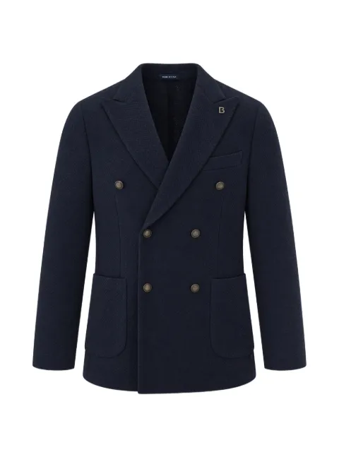 BRERAS MILANO double-breasted peak-lapel jacket