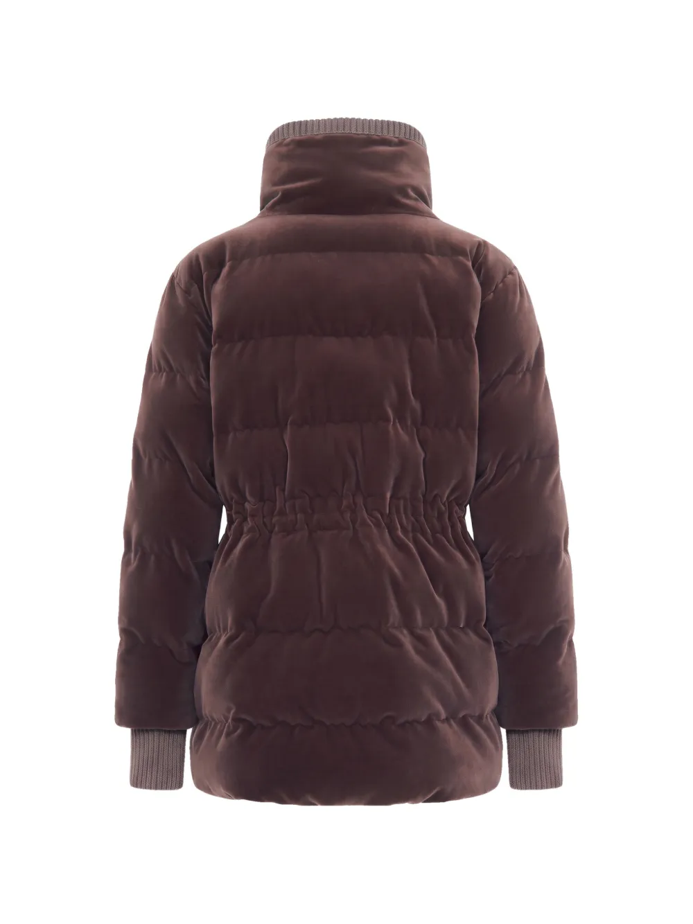 Fabiana Filippi quilted velvet-effect coat - Marron Fabiana Filippi quilted velvet-effect coat - Marron