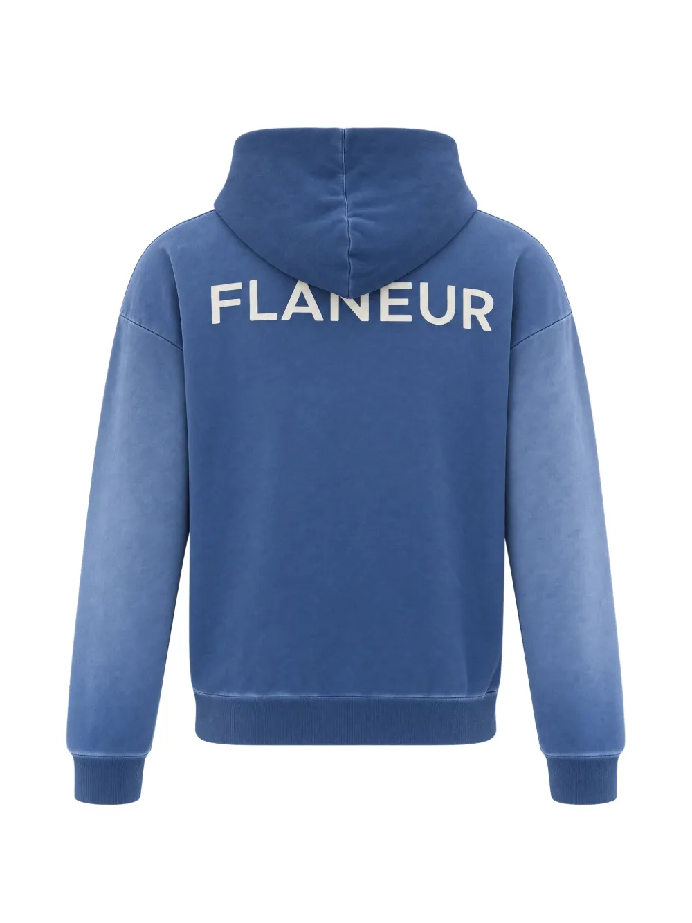FLÂNEUR Hoodie met logoprint en rits Blauw