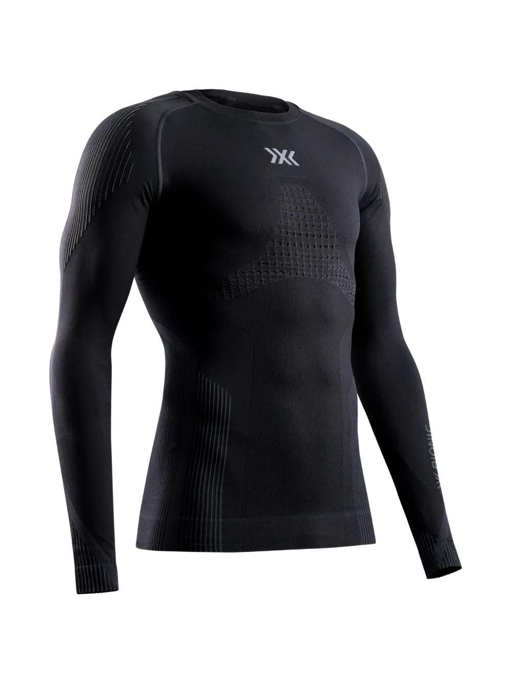 X-bionic Invent Shirt Logo-print Panelled T-shirt In Black