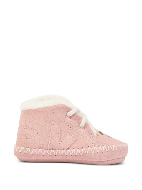 VEJA Kids x Konges Sløjd cherry-embroidered boots