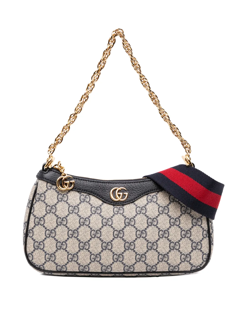 Gucci Pre-Owned 2016-2026 Small GG Supreme Web Ophidia satchel - Nude