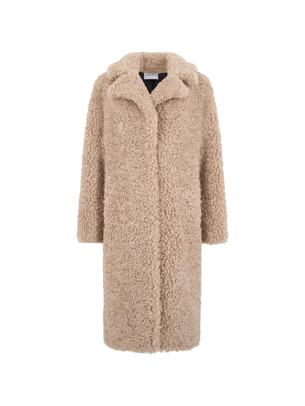 Stand Studio Jazmin Faux-shearling Single-breasted Coat In Brown