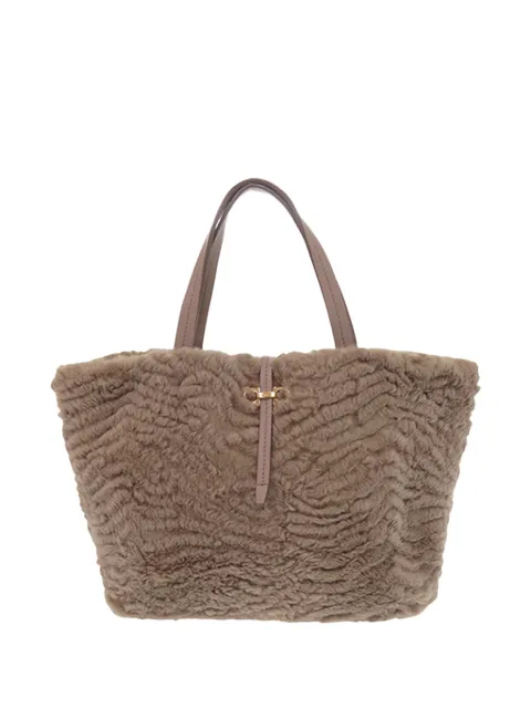 Ferragamo Pre-Owned 2000-2014 Double Gancini Fur tote bag