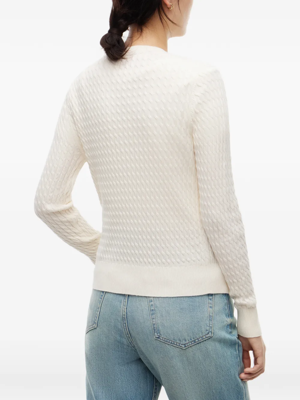 Tommy Hilfiger cable-knit sweater Wit