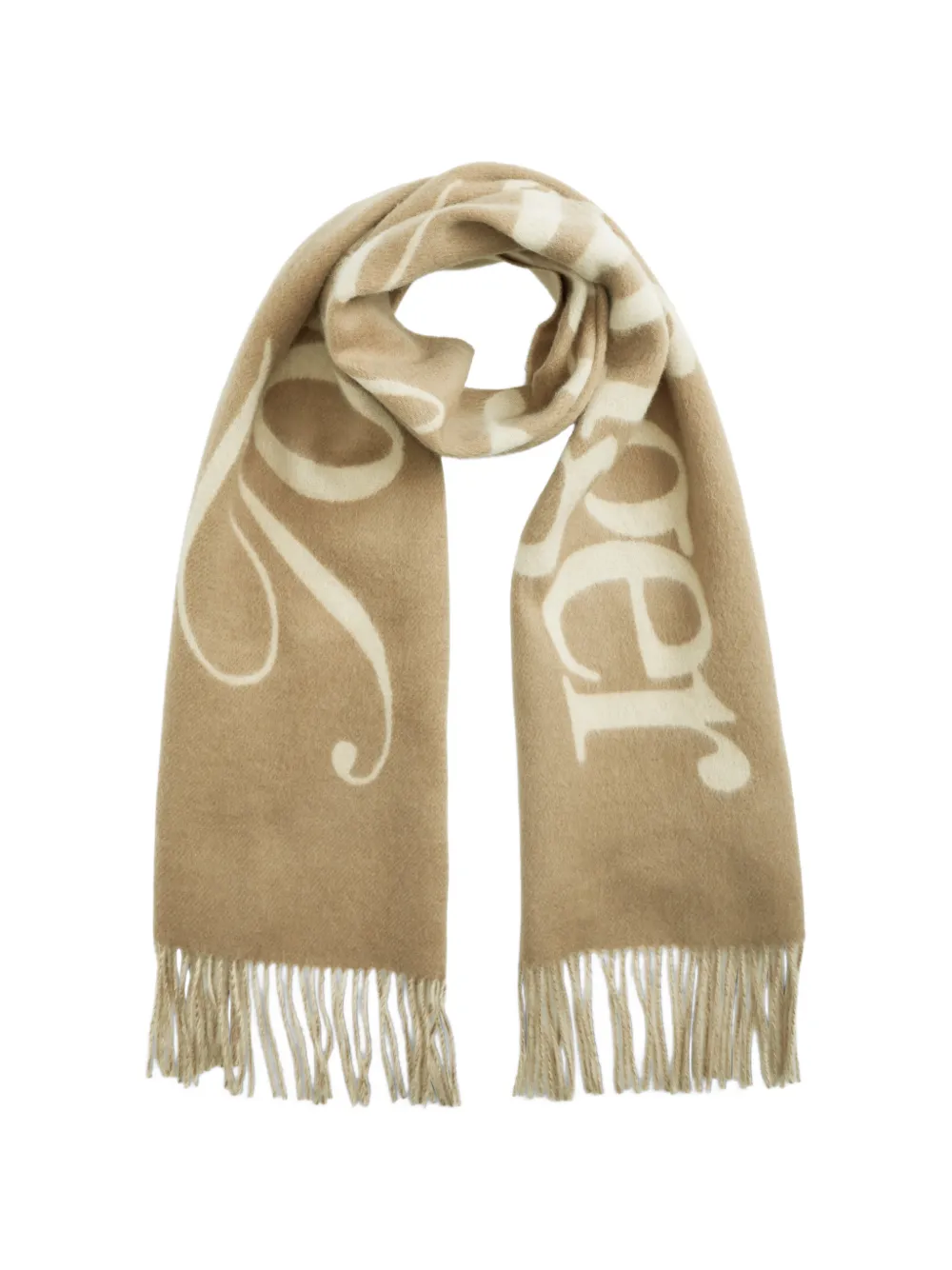Tommy Hilfiger Sjaal met logoprint Beige