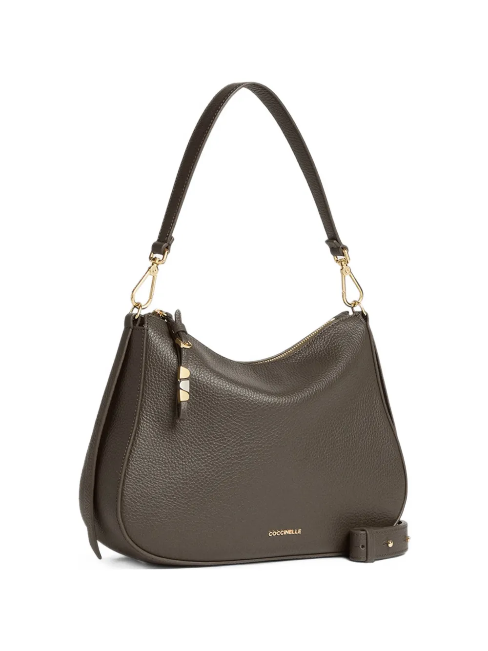 Coccinelle small Nory grainy-leather shoulder bag - Marrone