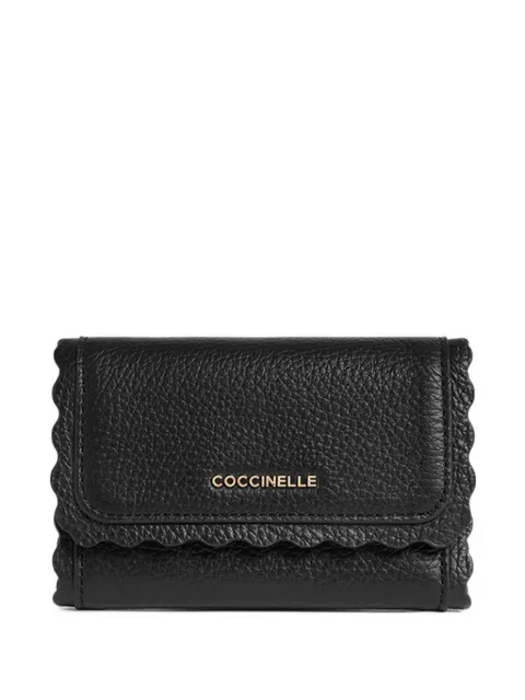Coccinelle small Leather Lace scalloped-edge wallet