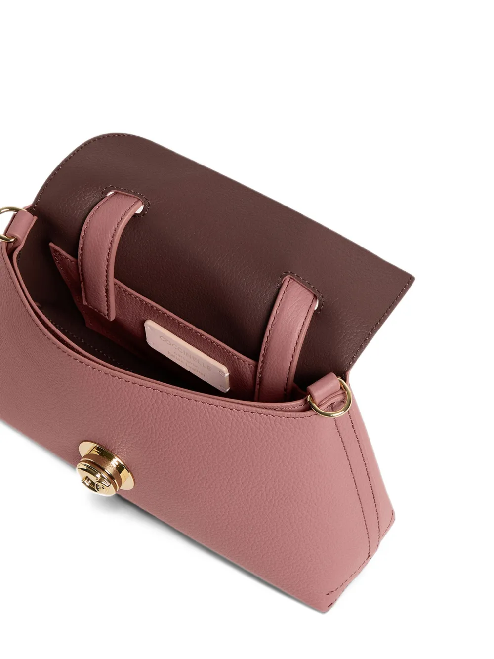 Coccinelle small Nikla leather tote bag Roze