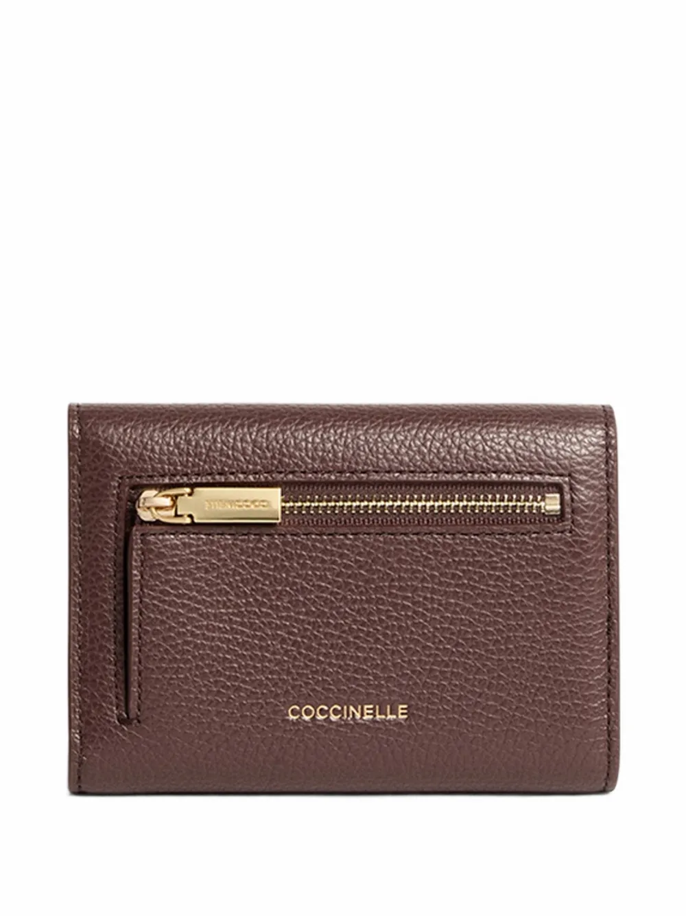 Coccinelle C-ME portemonnee met textuur en logo-plakkaat Rood