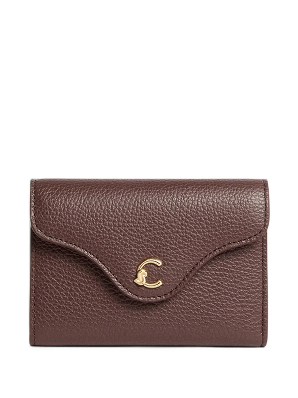 Coccinelle C-ME logo-plaque pebbled leather wallet - Rot