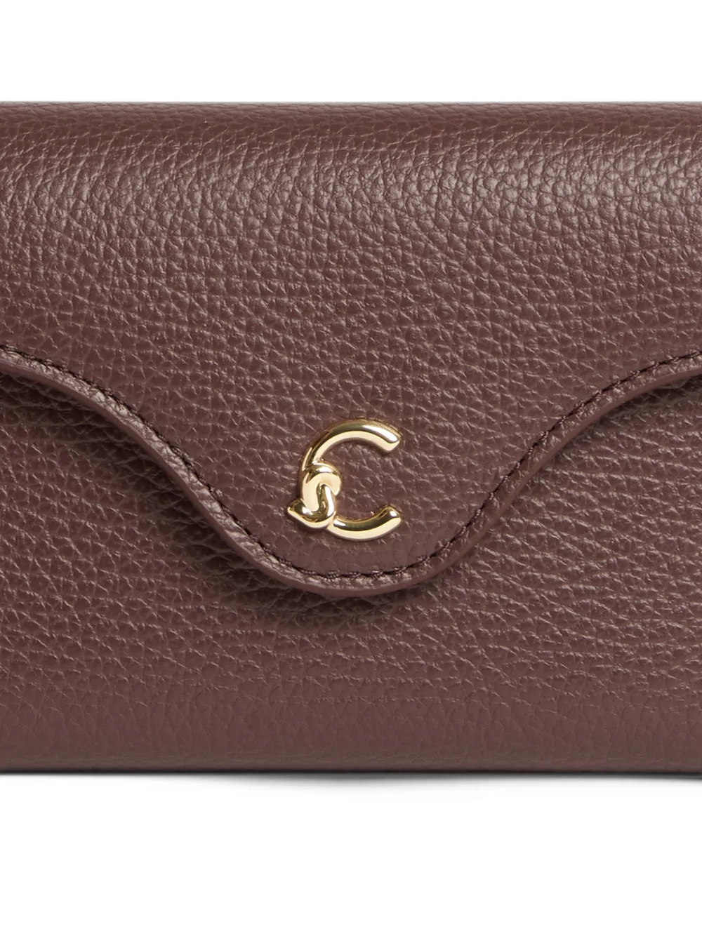 Coccinelle C-ME portemonnee met textuur en logo-plakkaat Rood