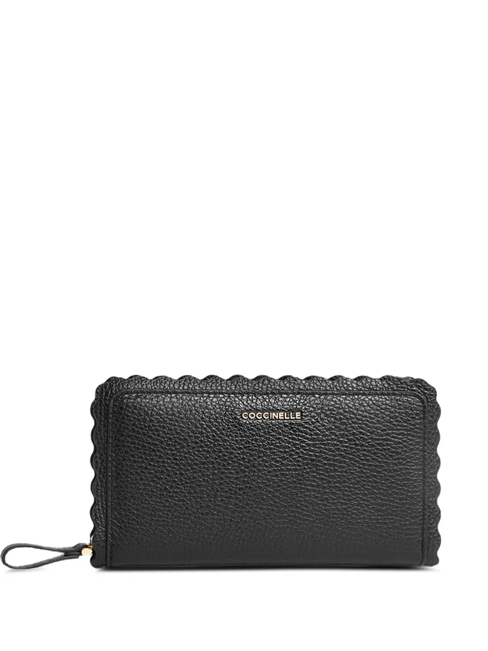 Coccinelle large Leathe Lacer scalloped-edge wallet - Nero