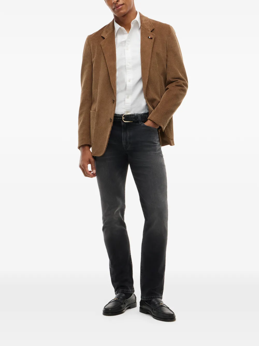Tommy Hilfiger faded-effect slim-fit jeans Grijs
