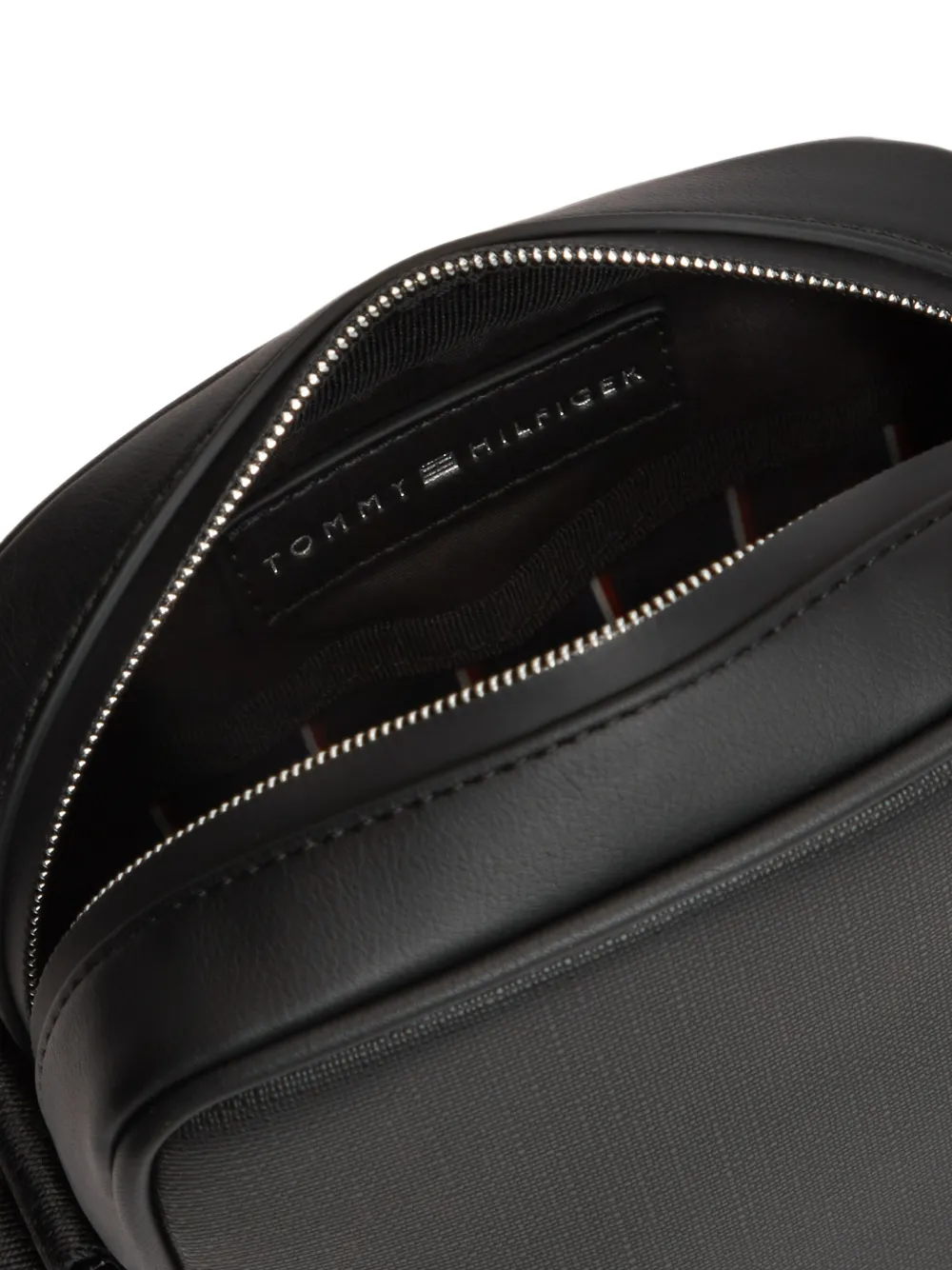 Tommy Hilfiger logo-plaque messenger bag Zwart